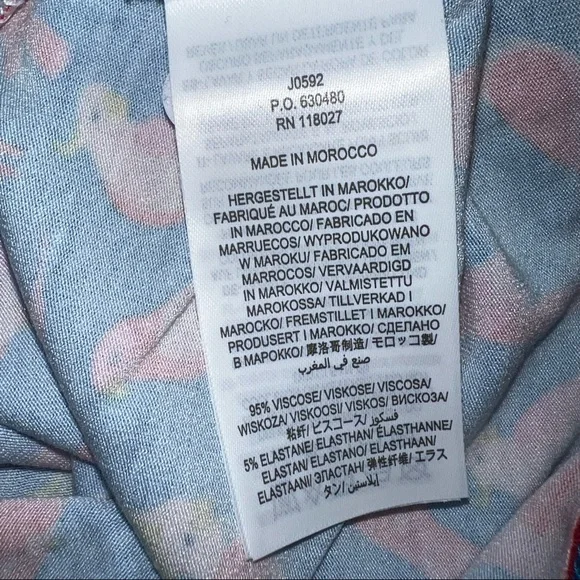 Boden Blue Floral Bird Print Dress - Picture 7 of 7